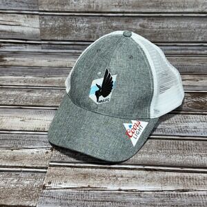 MNUFC Minnesota United FC Coors Light Trucker Hat Mesh Cap Gray White